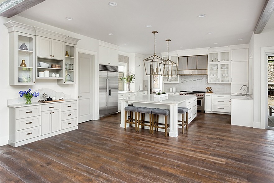 hardwood floor in kitchen