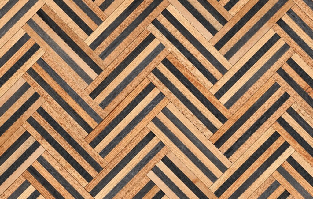 rough-wooden-planks-texture-black-and-brown-parquet-floor-with-herringbone-pattern-light-wooden-background