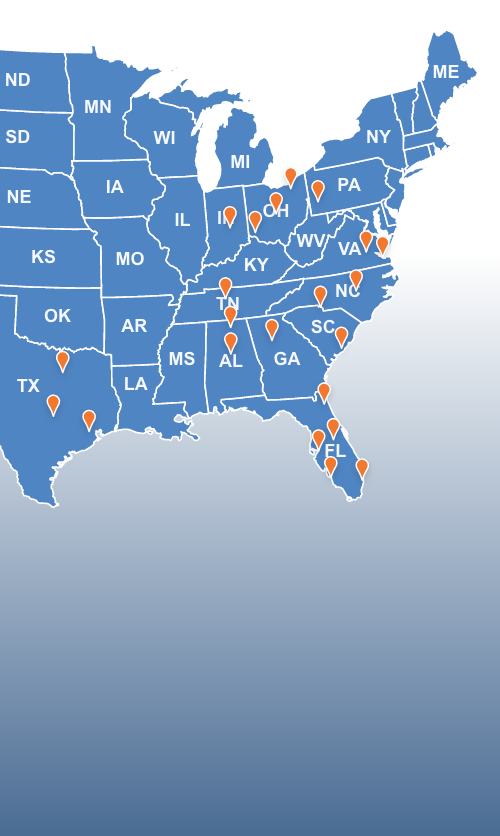 50Floor Service Area Map