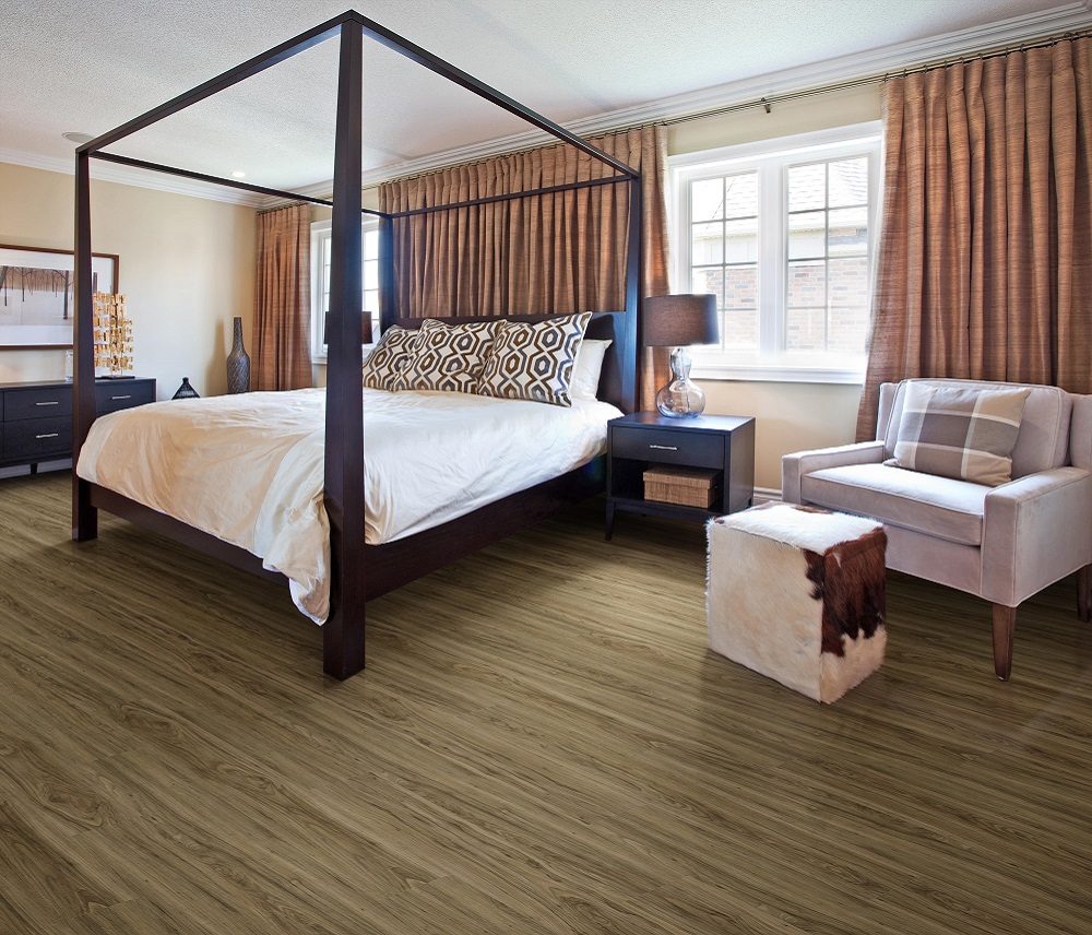 luxury vinyl in bedroom
