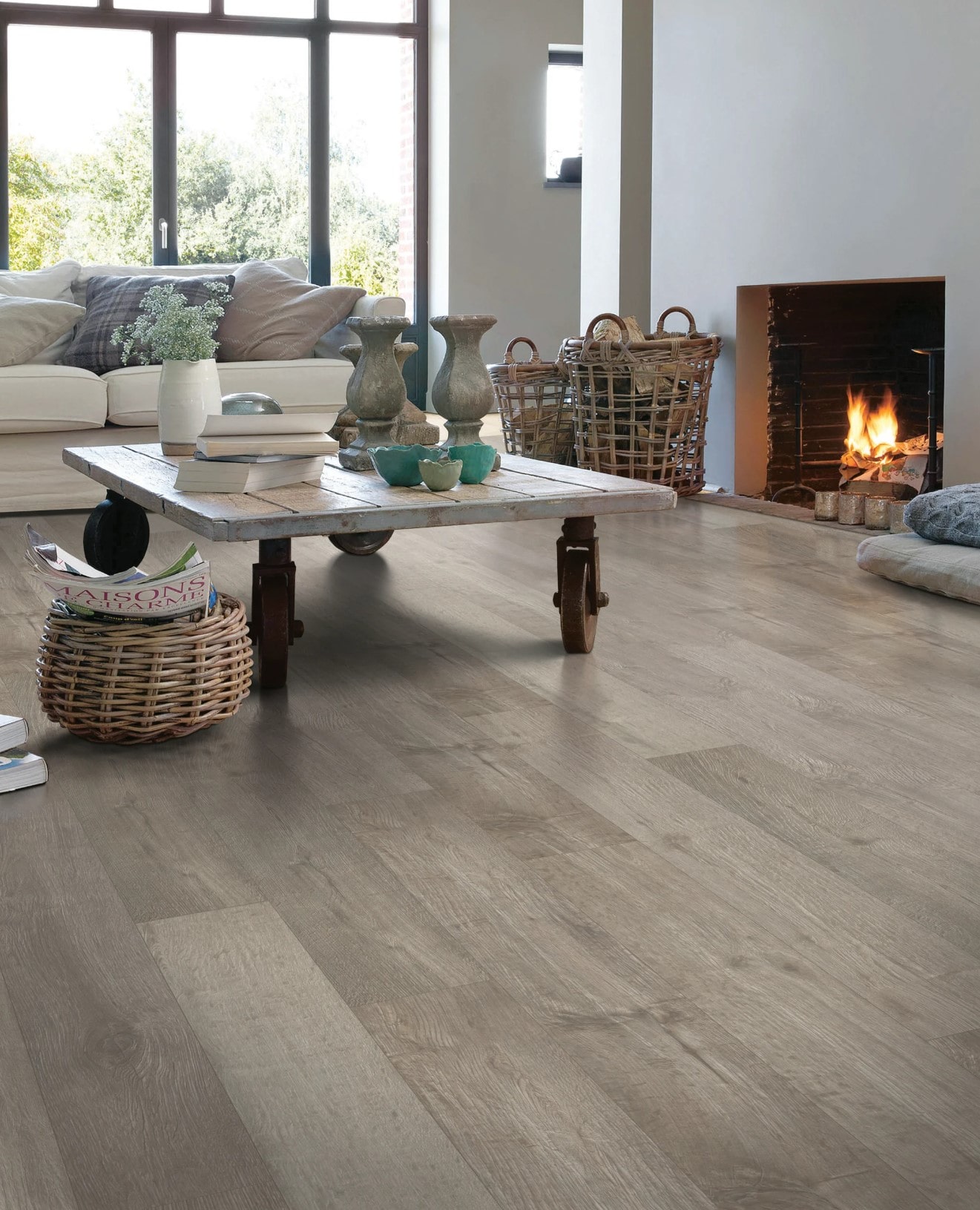 waterproof laminate floor in living room