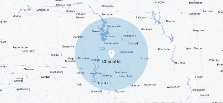 Charlotte North Carolina Service Region