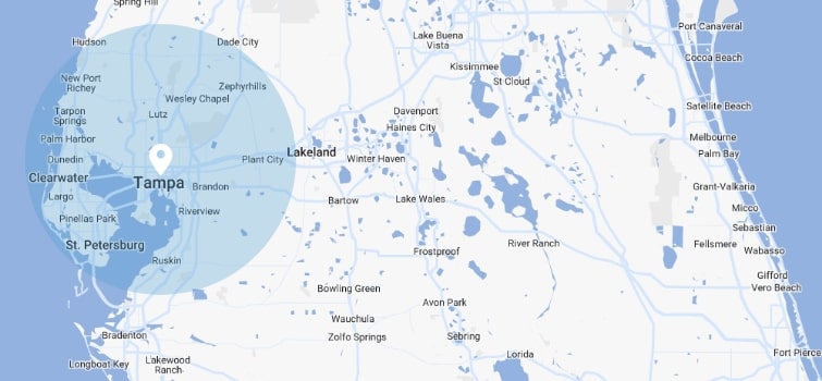 Tampa Florida Service Region