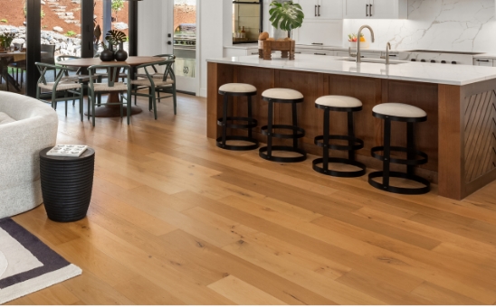 laminate floor in modern kitchen